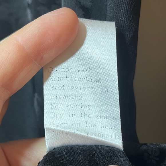 STAY REAL Silky Jaquard Flowy Boho Japanese Printed Front Buttondown Blouse Top - Picture 6 of 12